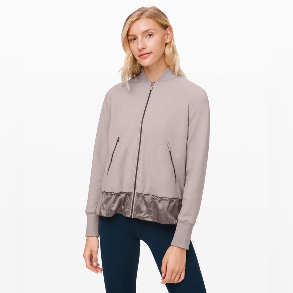 Lululemon Swept Along jacket in light taupe color S